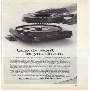 1967 Kodak Carousel Projectors 600, 650, 750 & 800 Models Vintage Print Ad